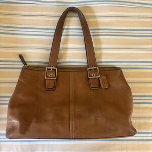 Authentic Coach Brown Leather Tote Bag
